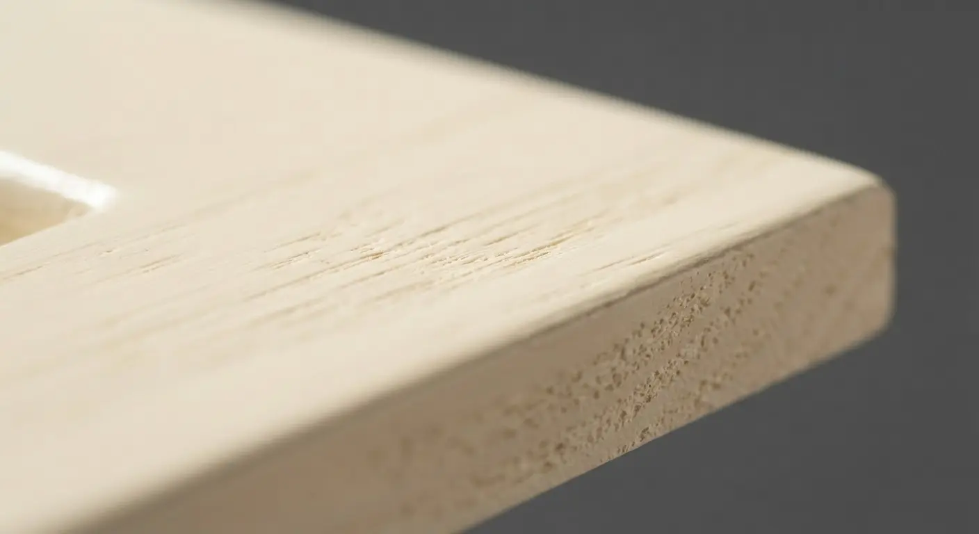 Dettaglio della finitura di una persiana in legno